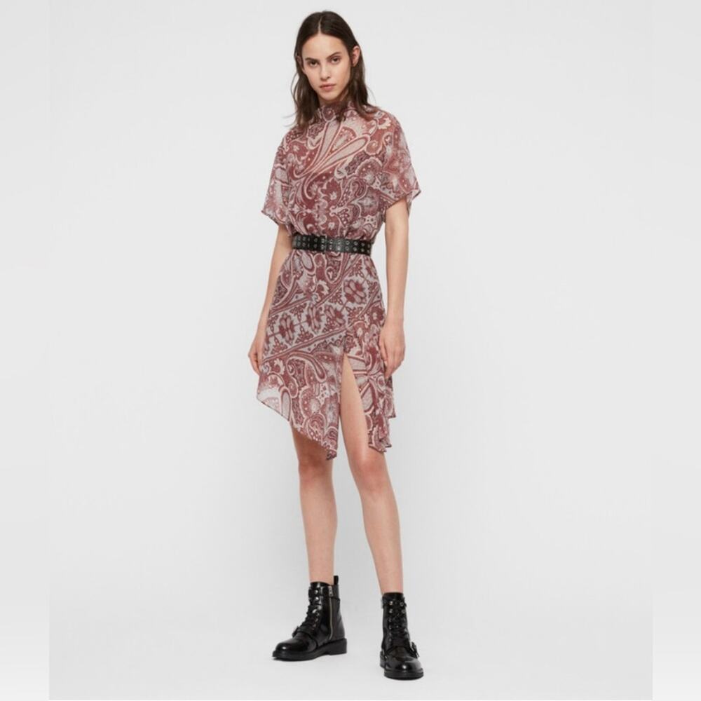 All Saints Giulia Scarf Dress Size S